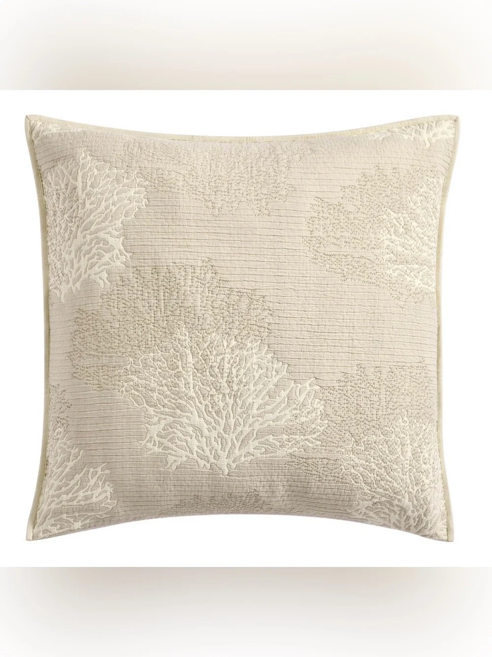 Pottery Barn 2 Coral Reversible Quilted Euro Shams, in Pebble, NWT, Retail $159